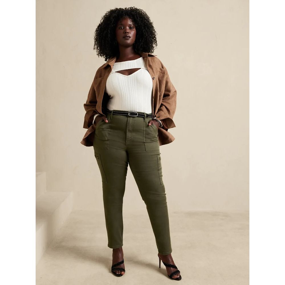 Banana Republic High Rise Skinny Cargo Pants Size 29 / 8 Olive